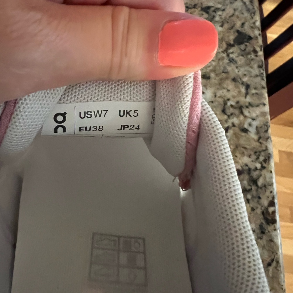 On Running Women's Sneakers - White, Pink, Blue - Picture 5 of 5